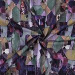 Lienzo de algodón - Impresión digital Geo Abstracto Púrpura