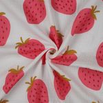 Mousseline - Aardbeien Wit