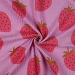 Musselin - Aardbeien Roze