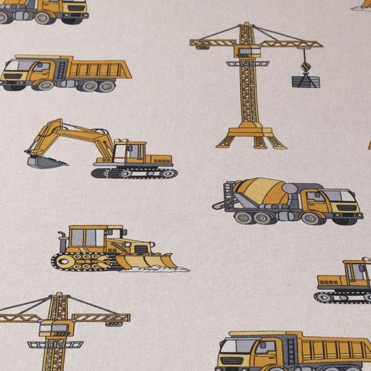 Canvas - Baustelle Leinenlook Beige