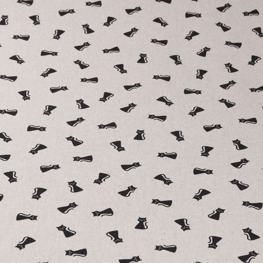 Canvas - Katzen Leinenlook Beige