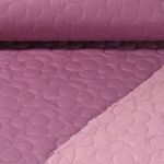 Tissu matelassé pour veste - Fleurs double face Vieux rose-0