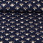 Babycord - Boho Fächer Gold Navy