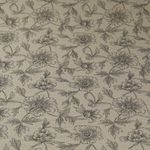 Musselin - Sommerblumen auf Olivgrün