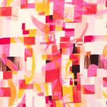 Viskose - Digitaldruck Abstraktes Muster Fuchsia