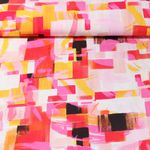 Viskose - Digitaldruck Abstraktes Muster Fuchsia