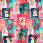 Toile de coton - Nerida Hansen impression numérique vases de fleurs roses