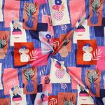 Toile de coton - Nerida Hansen impression numérique vases de fleurs bleu