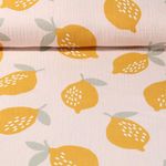 Mousseline de coton - Citrons Beige