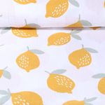Mousseline de coton - Citrons Blanc