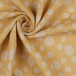 Mousseline de Coton - Jacquard Doubleface Points Jaune