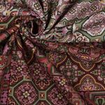 Canvas coton - impression digitale carreaux Bordeaux