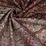 Toile de coton - impression numérique carreaux olive