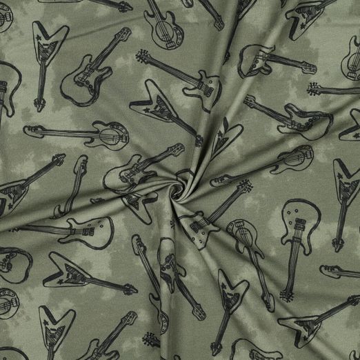 Jersey - Melange Gitarren Armygrün