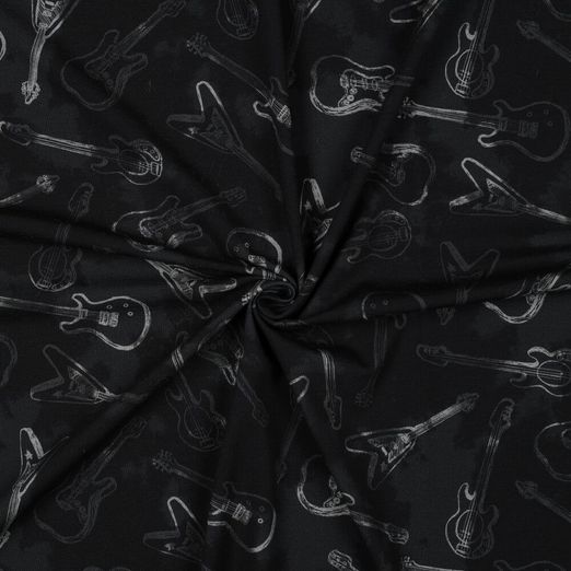 Jersey - Melange Gitarren Schwarz