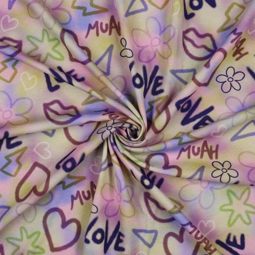 Jersey - Digitaldruck Girly Graffiti Pink