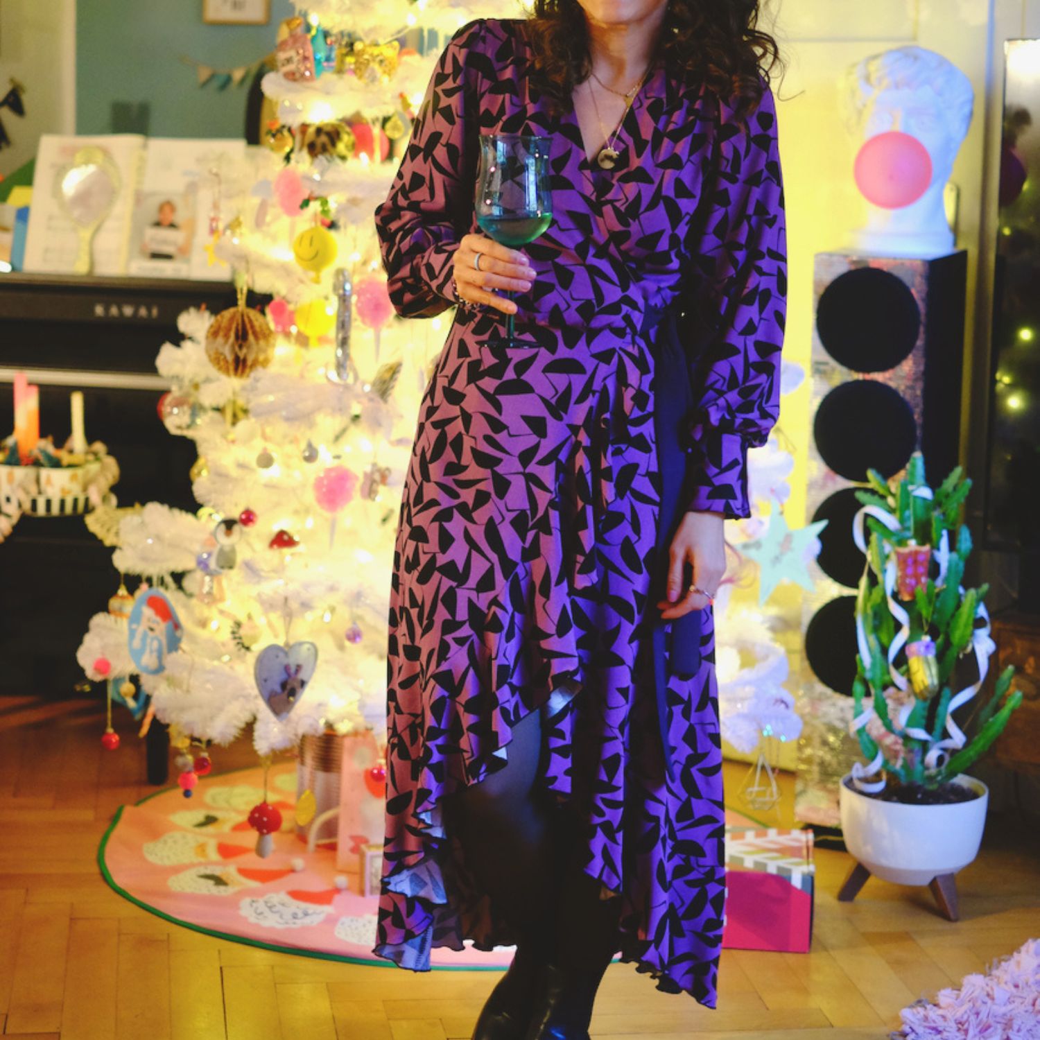 Popeline de viscose - Stretch Abstrait Aubergine-3 Popeline de viscose - Stretch Abstrait Aubergine-3