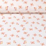 Mousseline de coton - Double Gaze Impression digitale Papillons Vanille