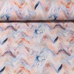 Jersey - Digitaldruck ZickZack Aquarell Hellbraun