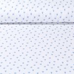 Baumwoll-Musselin - Double Gauze Digitaldruck Tulpen Offweiß Jeansblau