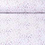 Baumwoll-Musselin - Double Gauze Digitaldruck Botanik Wollweiß Rosa