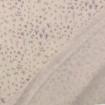 Bomulds-musselin - dobbel gaze digitaltryk botanisk uldhvid rosa