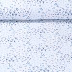 Baumwoll-Musselin - Double Gauze Digitaldruck Botanik Wollweiß Bleu