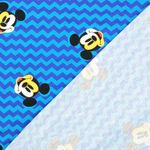 Jersey - Digitale print Zigzag blauw