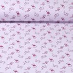 Jersey - Mäuse Garngefärbt Flieder