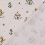 Jersey - Digitale print Circusdieren Wit