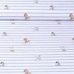 Jersey - Digitaldruck Tiere im Zirkus mit Streifen Weiß