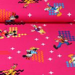 Jersey - Impression digitale Mickey, Donald et Pluto Rose