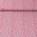 Popeline de coton - Fleurs dispersées Rouge