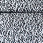 Baumwoll-Popeline - Streublümchen Schwarz