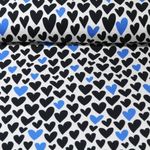 Bio Jersey - Hamburger Liebe Digitaldruck Hand On Heart Honest Ecru Schwarz