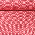 Biologische jacquard jersey - Hamburger Liebe Hand op Harten Geluksbrei Rood