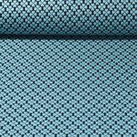Biologische jacquard jersey - Hamburger Liebe Hand op Harten Geluksbrei Turquoise
