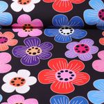 Organic Canvas - Hamburger Liebe Digitale Print Hand an Heart Grow Mokka Purper