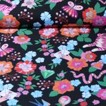 Ekologisk Muslin - Digitalt tryck Hand On Heart Mixed Emotions Svart