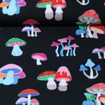 Bio Musselin - Hamburger Liebe Digitaldruck Hand On Heart Dream Schwarz