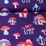 Mousseline bio - Hamburger Liebe Impr. num. Hand On Heart Dream Lilas