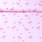 Baumwoll-Popeline - Flamingos Rosa