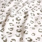 Muselina de algodón - Estampado leopardo blanco lana