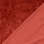 Fluwelen tricot - superstretch effen roestbruin