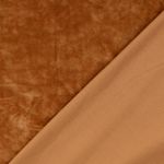 Fluwelen tricot - superstretch effen goudbruin