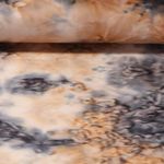 Samtjersey Ice - Superstretch Batik Goldbraun Grau
