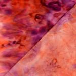 Aksamitny jersey - Superstretch Batik Fiolet Pomarańcz