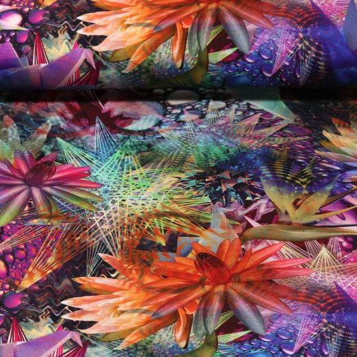 Jersey - Digitaldruck Blumen Multicolor