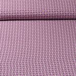 Popeline de viscose - Cercles de fleurs Mauve
