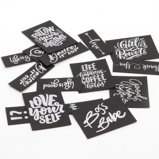 SnapPap Label schwarz/silber - Lettering